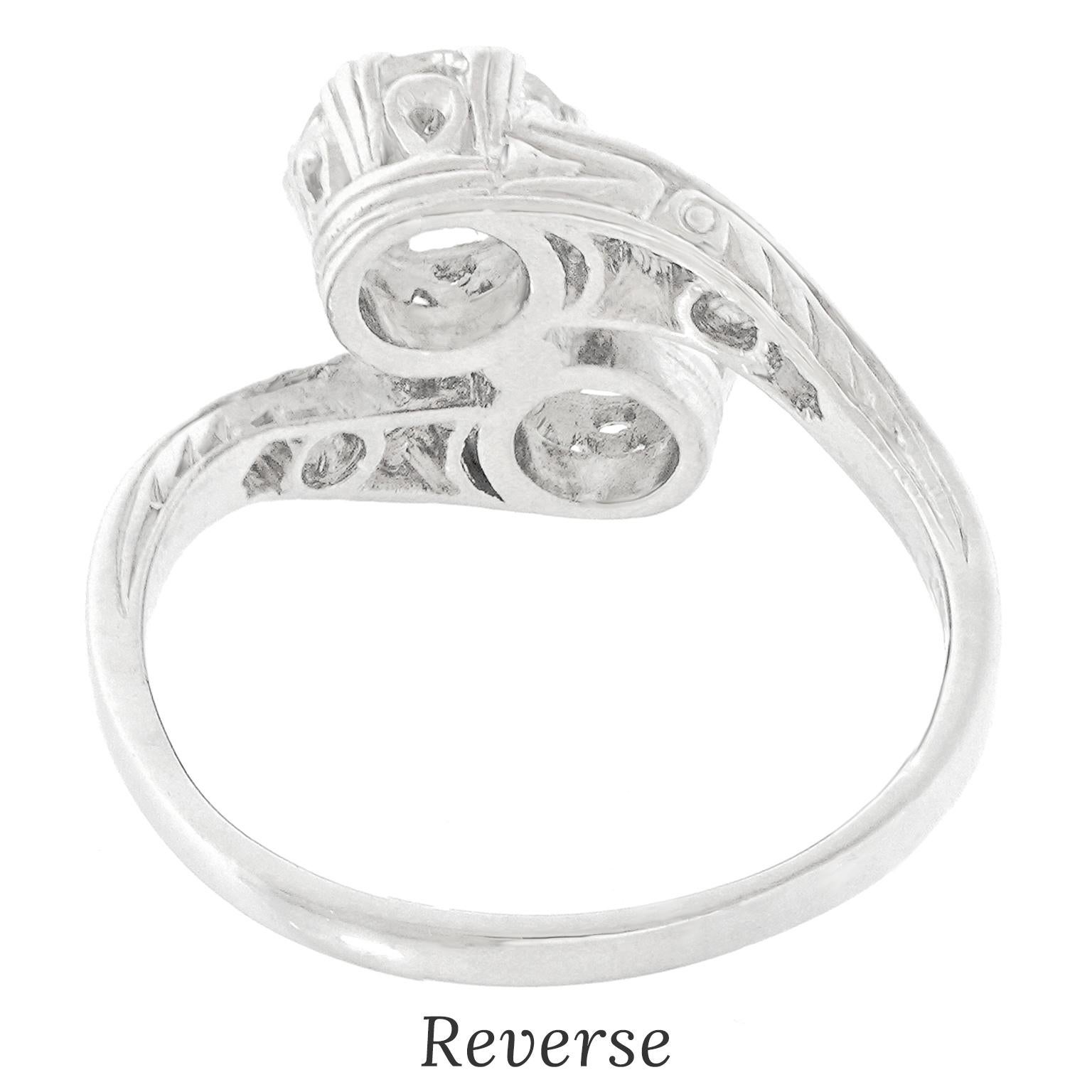 Art Deco Diamond Moi-et-Toi Ring im Angebot 2