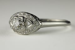 Art Deco Diamond Navette Cluster Ring