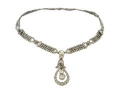 Art Deco Diamond Necklace Bracelets Platinum Choker Interchangeable