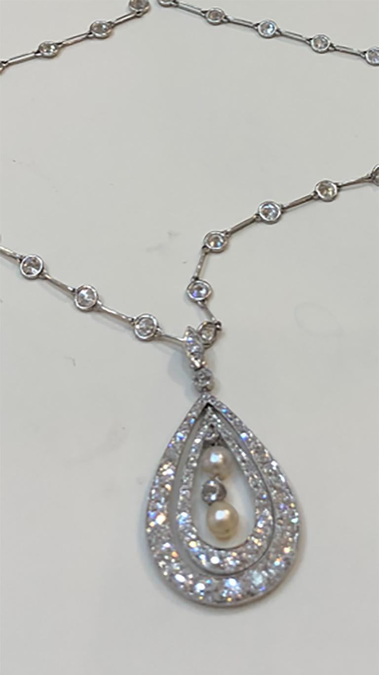 Diamant-Halskette mit Diamant  im Zustand „Relativ gut“ im Angebot in New Orleans, LA