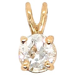 Art Deco Diamond Necklace Pendant Old Mine Cut 14K Antique Original 1920
s