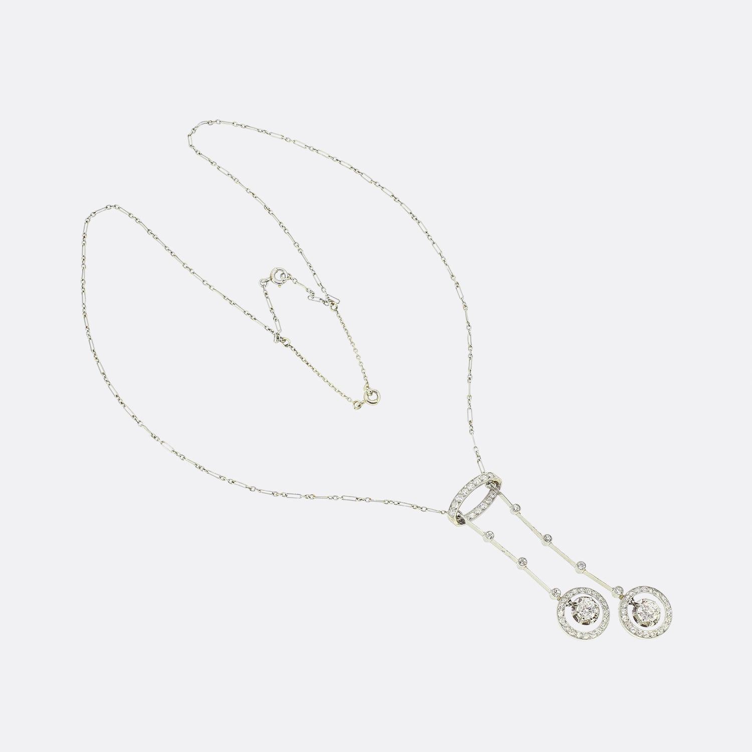 Art Deco Diamond Négligée Necklace In Good Condition For Sale In London, GB