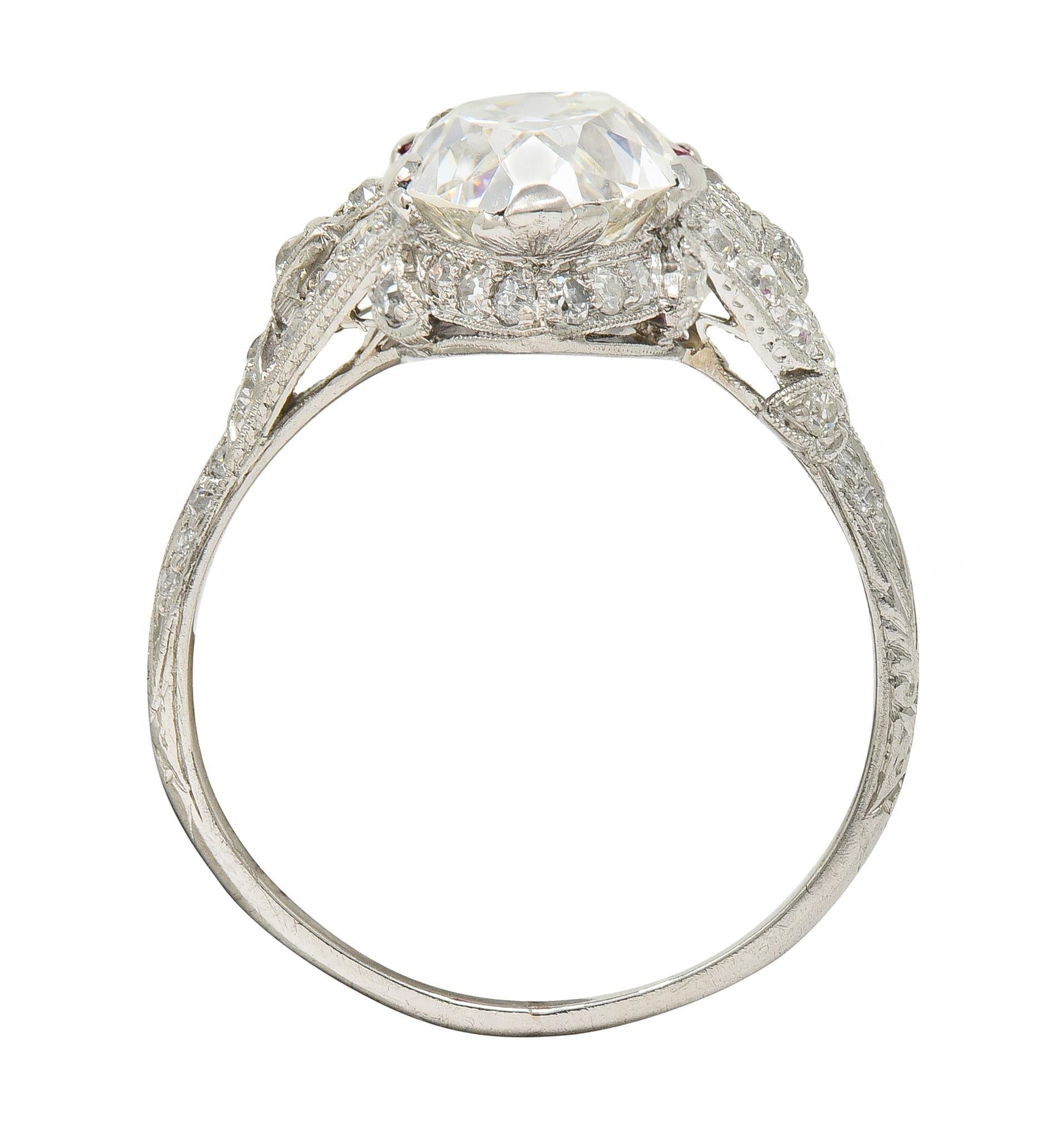 Art Deco Diamond No Heat Burma Ruby Platinum Toi-Et-Moi Antique Ring GIA AGL For Sale 6