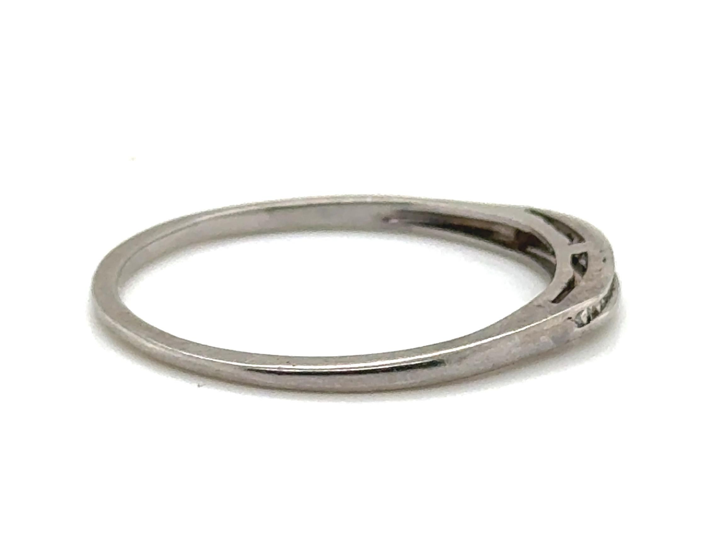 Genuine Original Art Deco Antique from 1930's Orange Blossom Diamond Wedding Ring Anniversary Band 18K White Gold 


Features Genuine Natural Mined F-G VS Antique Single Cut Diamonds Totaling .16ct

Stamped & Trademarked Orange Blossom Wedding