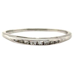 Vintage Art Deco Diamond Wedding Band Mined Original 1930's Orange Blossom Ring 18K