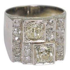 Art Deco Diamond Panel Ring