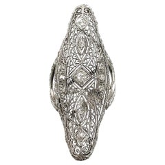  Paradizia-Ring mit Diamant im Art déco-Stil