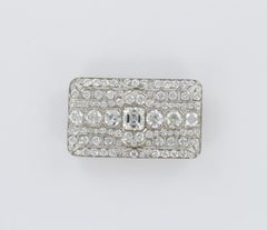 Art Deco Diamond Pin/Pendant Set in Platinum