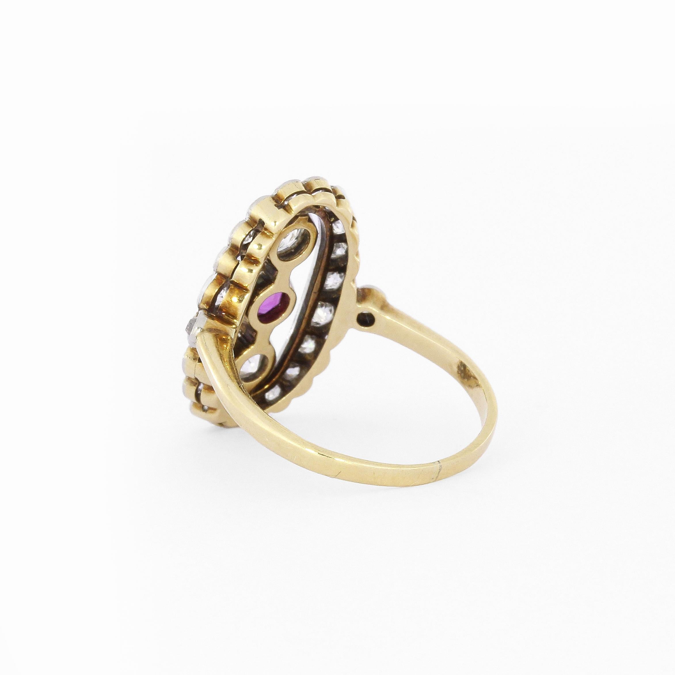 vintage pink sapphire ring