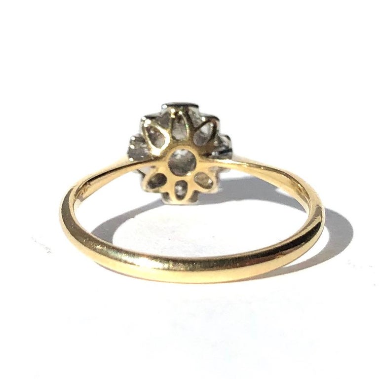 Art Deco Diamond, Platinum and 18 Carat Gold Panel Ring at 1stDibs