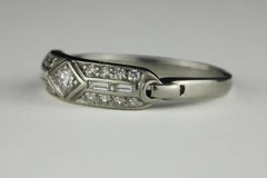 Art Deco Diamond Platinum Band