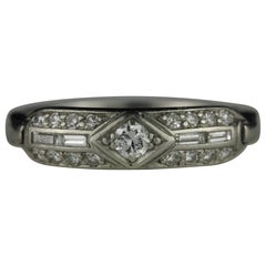 Art Deco Diamond Platinum Band