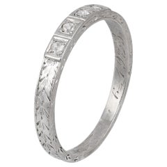 Art Deco diamond platinum band