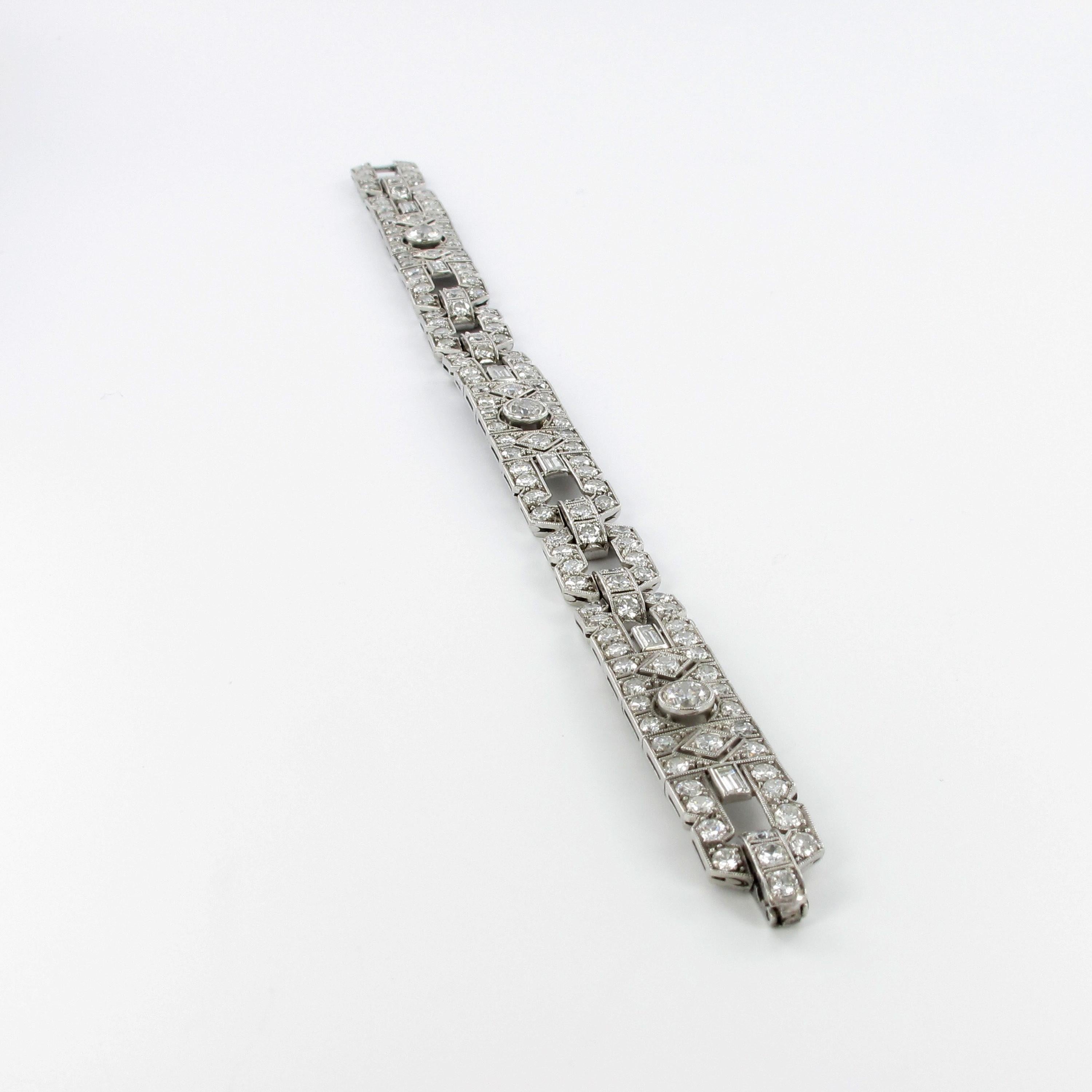 Art Deco Diamond Platinum Bracelet 4