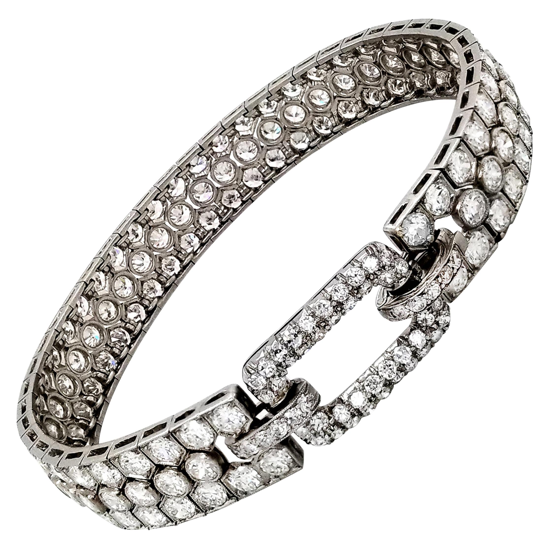 Art Deco Diamond Platinum Bracelet