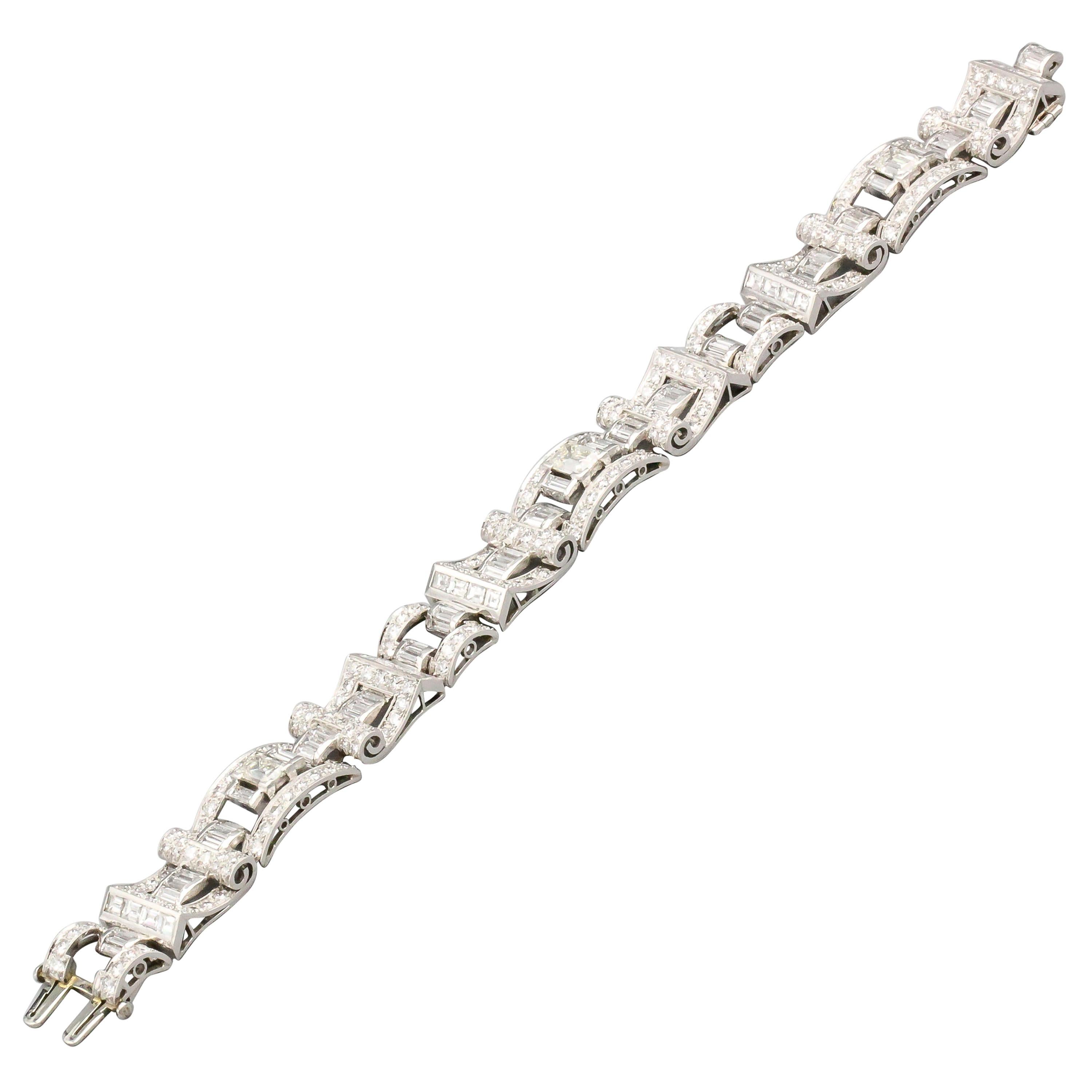 Oscar Heyman Art Deco Diamant-Platin-Armband im Angebot