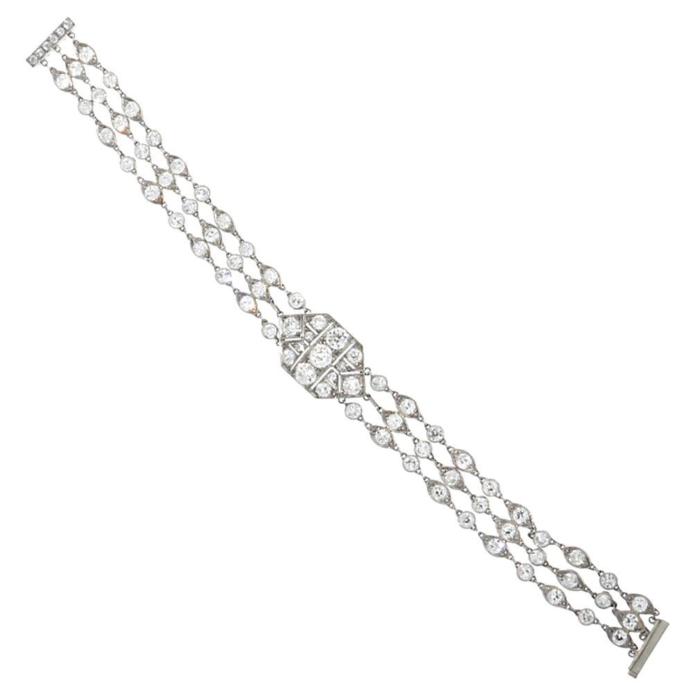 Art Deco Diamond Platinum Bracelet