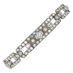 Pulsera Art Déco Diamante Platino