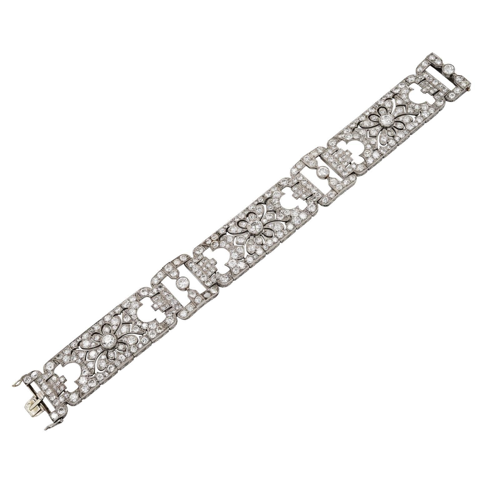 Art Deco Diamond Platinum Bracelet
