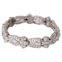 Bracciale Art Deco in platino con diamanti