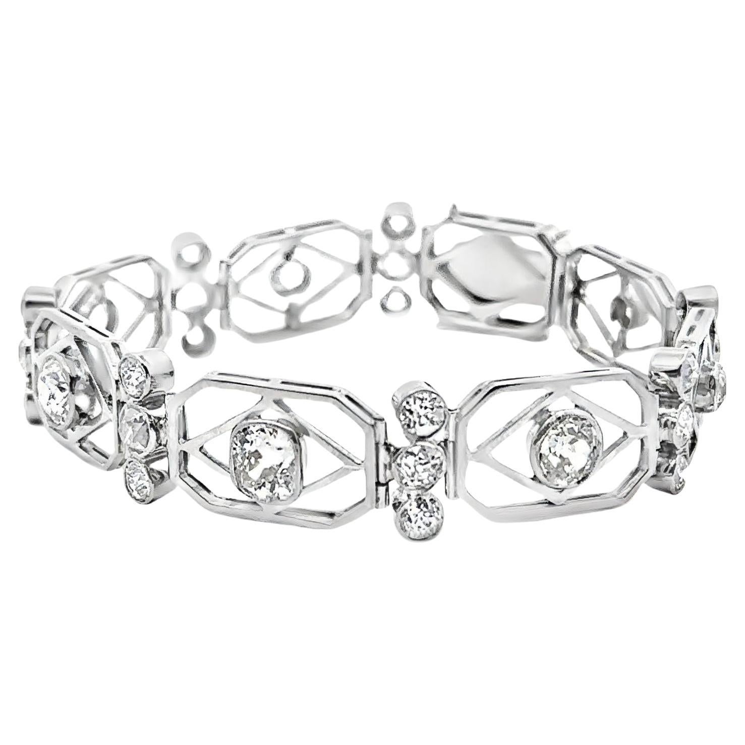 Art Deco Diamond Platinum Bracelet