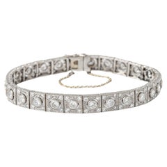 Art Deco Diamant-Platin-Armband