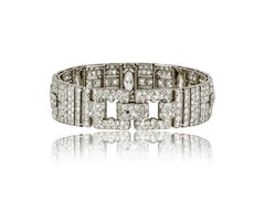 Rare Art Deco Diamond and Platinum Bracelet by Marzo Joailliers, Paris