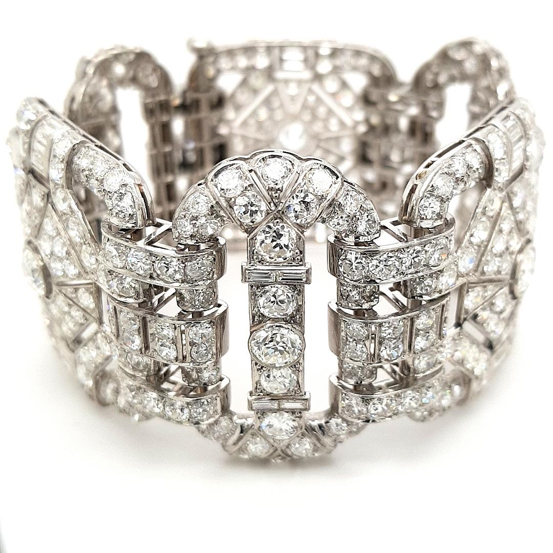 Art Deco Diamond Platinum Bracelet, One of a Kind For Sale 6