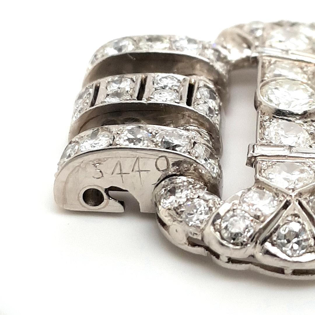 Art-Déco-Diamant-Platin-Armband, einzigartig im Angebot 13