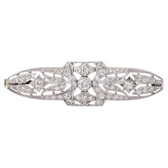 Art Deco Diamond Platinum Brooch