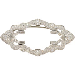 Art Deco Diamond Platinum Brooch