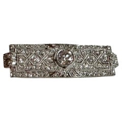 Art Deco Diamant & Platin Brosche