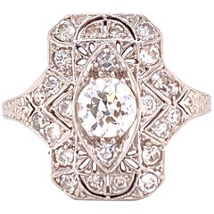 Art Deco Diamond Platinum Cocktail Ring