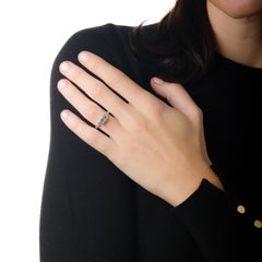 Art Deco diamond platinum engagement ring