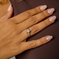 Art Deco diamond platinum engagement ring