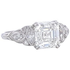 Art Deco Diamond Platinum Engagement Ring