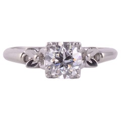 Art Deco Diamond 14KW Engagement Ring