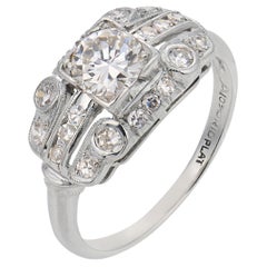 Art Deco diamond platinum engagement ring