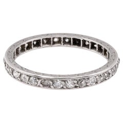 Art Deco Diamant Platin Eternity Band