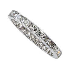 Art Deco Diamond Platinum Eternity Ring Size 5.5