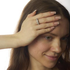 Art Deco diamond platinum five stone ring