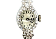 Art Deco Diamond Platinum Ladies Wrist Watch Mined 1ct Original 1930's Custom Di