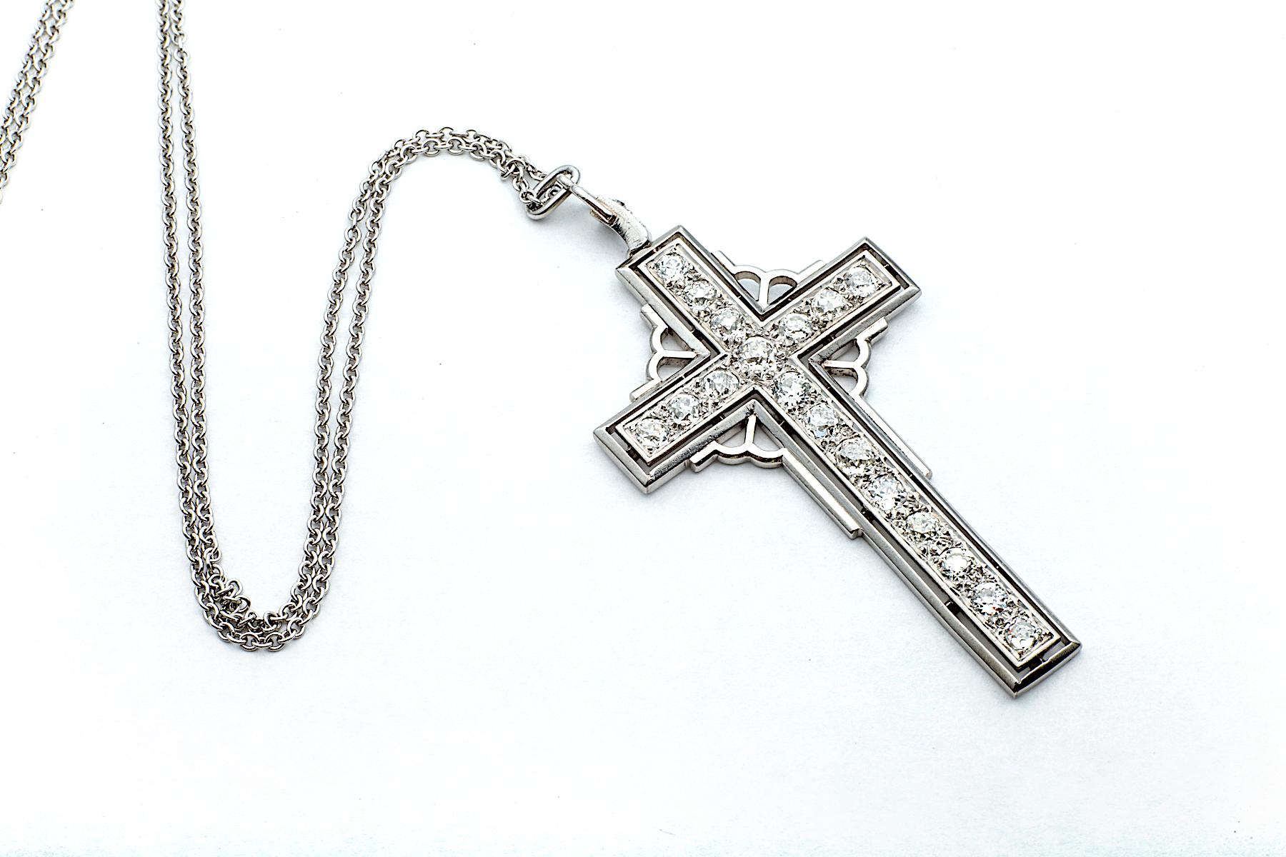 platinum cross pendant