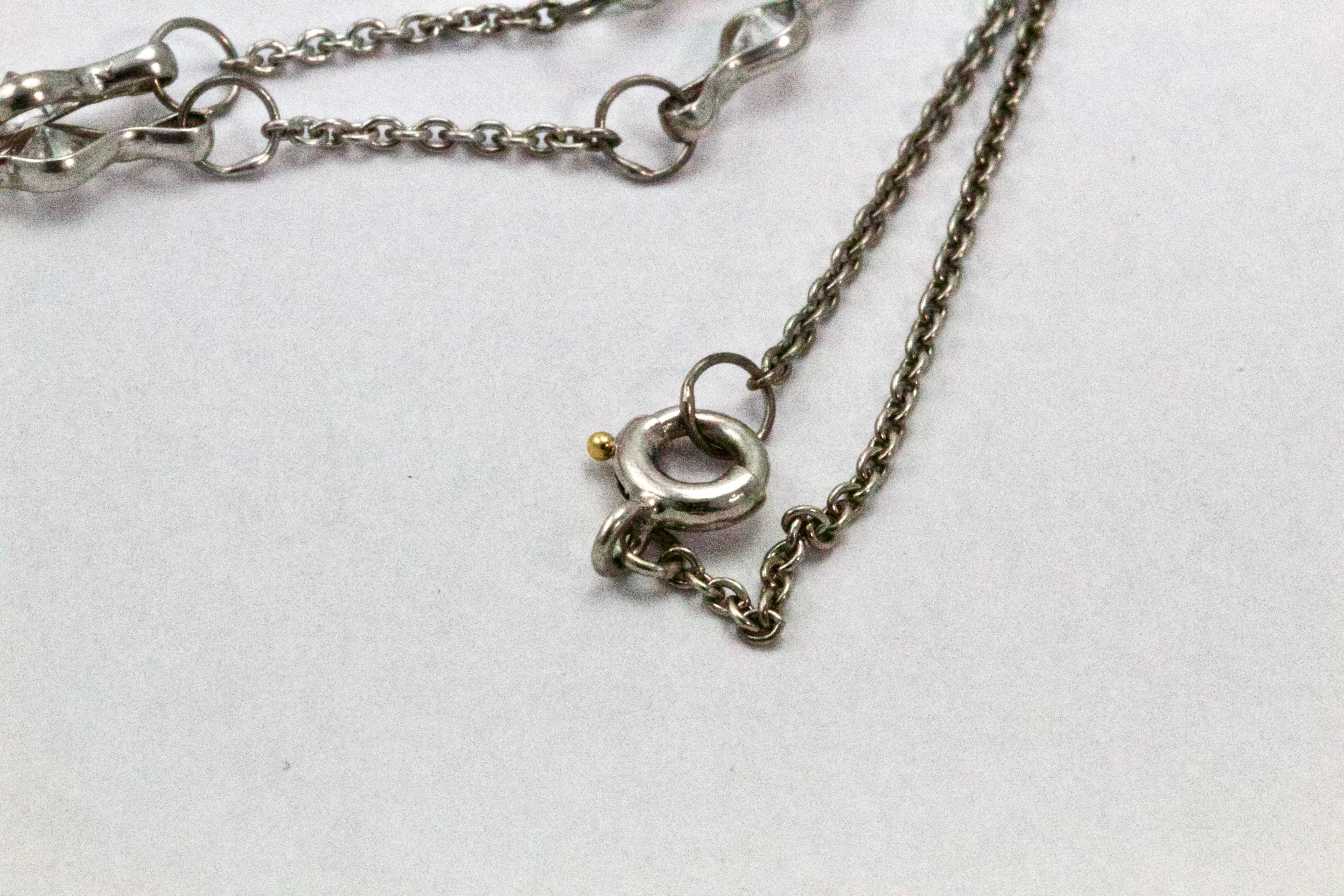 Old European Cut Art Deco Diamond Platinum Necklace Chain