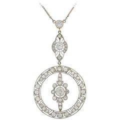 Art Deco Diamond Platinum Necklace