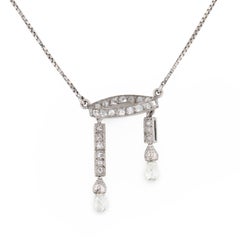 Art Deco diamond platinum necklace Art Deco diamond platinum necklace