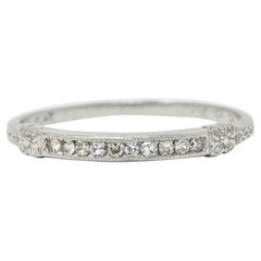Art Deco Diamond Platinum Orange Blossom Band Ring