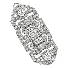 Art Deco Diamond Platinum Pin/Pendant