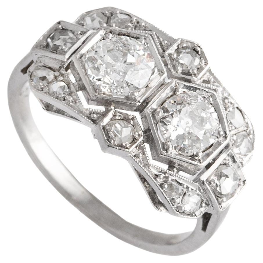 Art Deco Diamond Platinum Ring 1930S