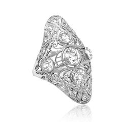 Art Deco Diamond Platinum Ring